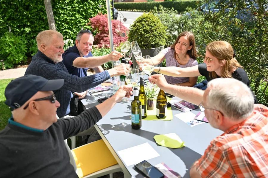 Weinverkostung auf dem Weingut Erbeldinger
