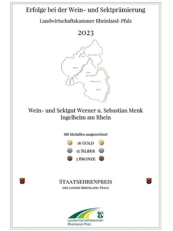 Staatsehrenpreis Land Rheinland-Pfalz - Weingut Menk