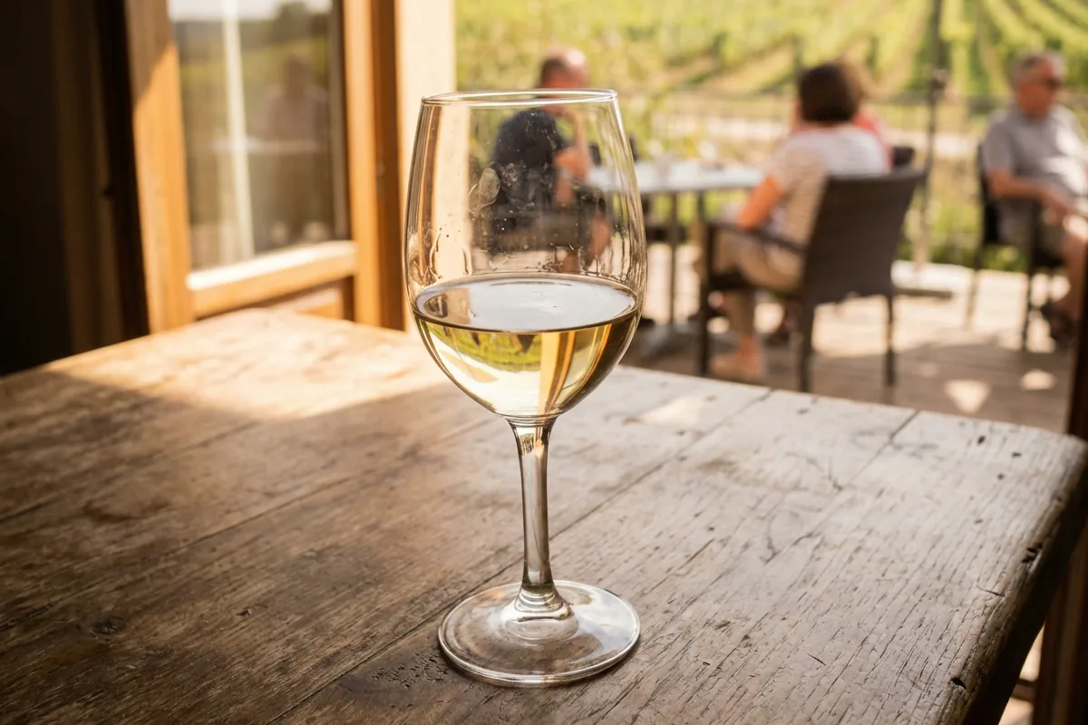 Weißwein im Glas - Früher Roter Malvasier